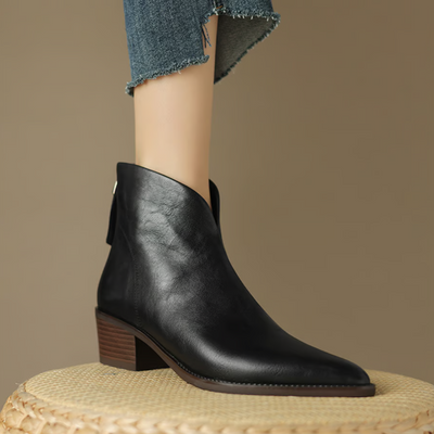 Anne - Luxury Ankle Boots with Low Heel