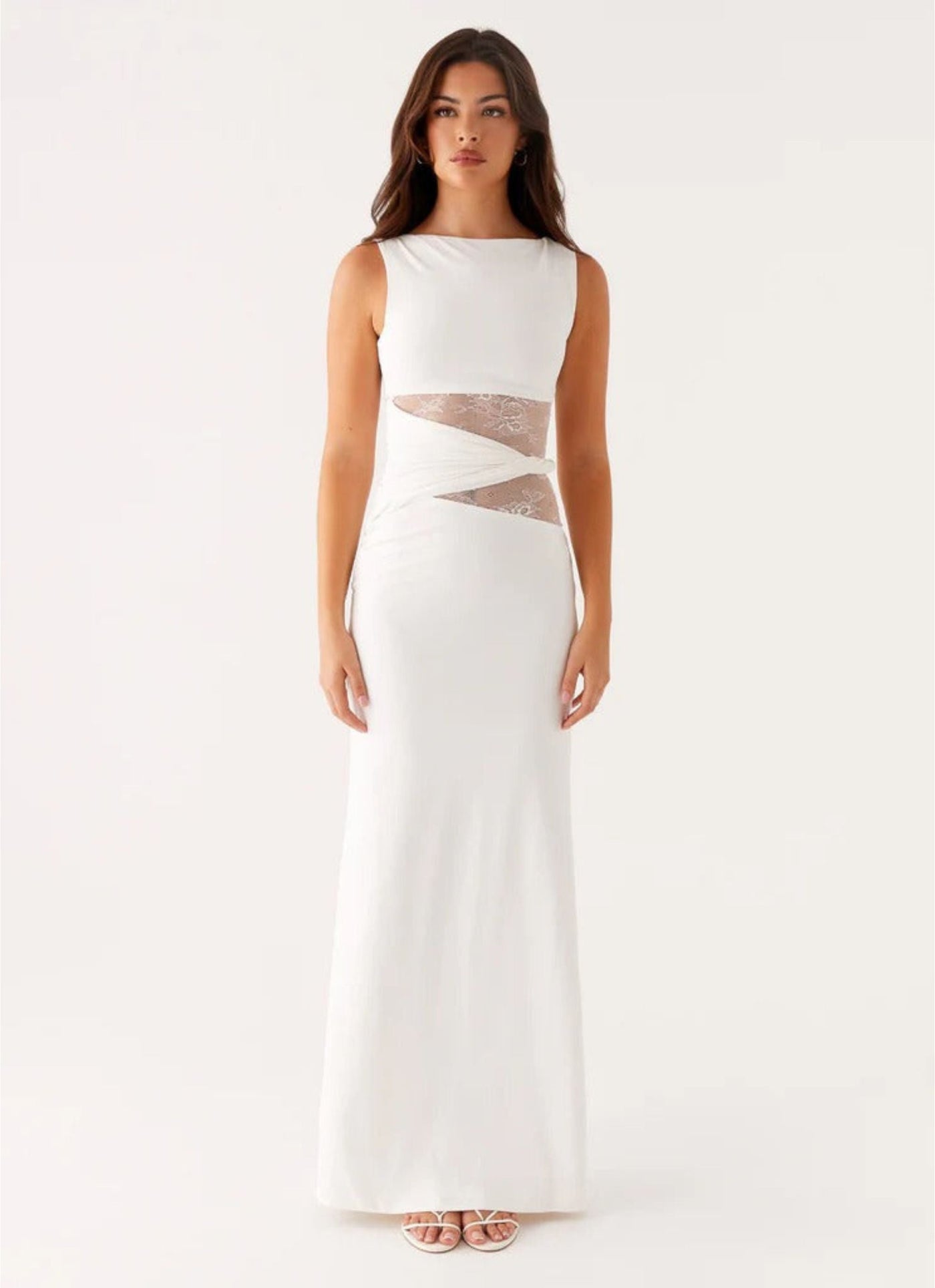 Freya | Figure-Hugging Maxi Dress with Subtle Cutouts and Lacing