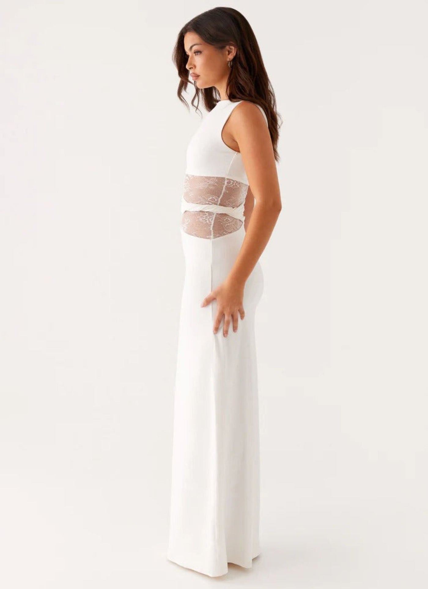 Freya | Figure-Hugging Maxi Dress with Subtle Cutouts and Lacing