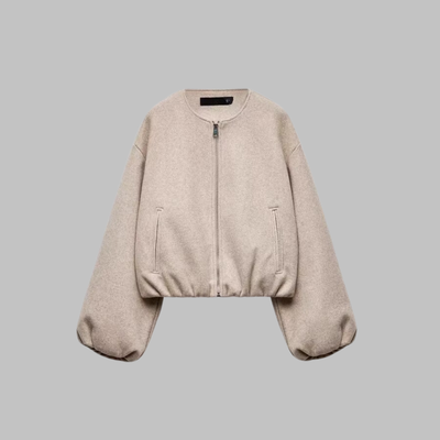 OVALIE™ - Chic Long Sleeve Zipper Crop Top Jacket