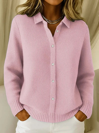 Isla – Stylish cardigan with collar and long sleeves