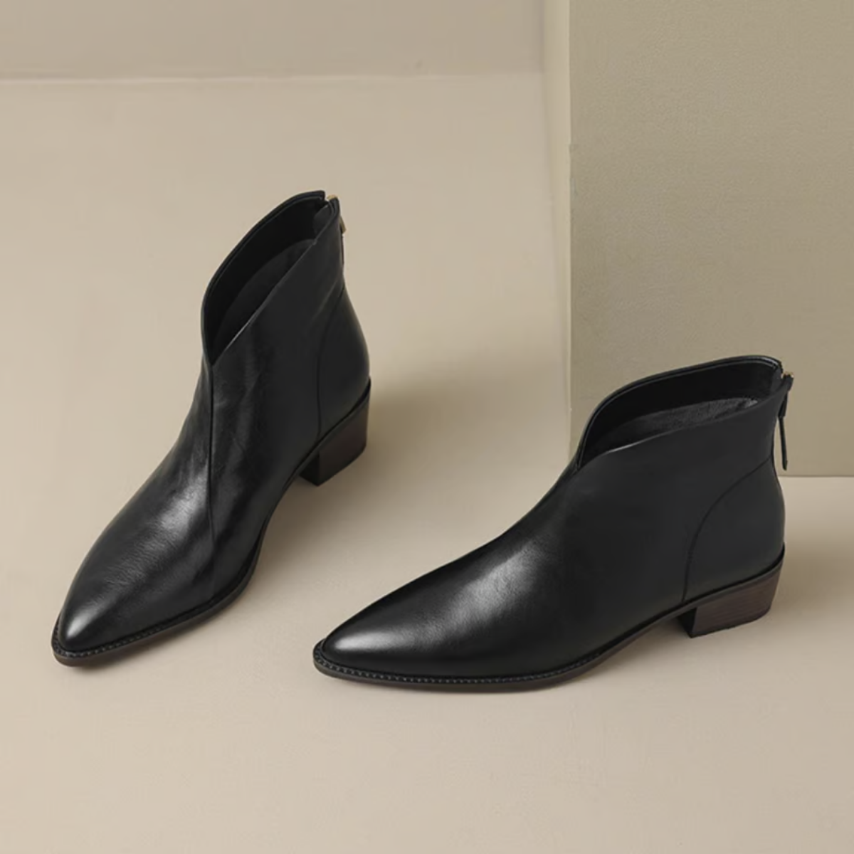 Anne - Luxury Ankle Boots with Low Heel