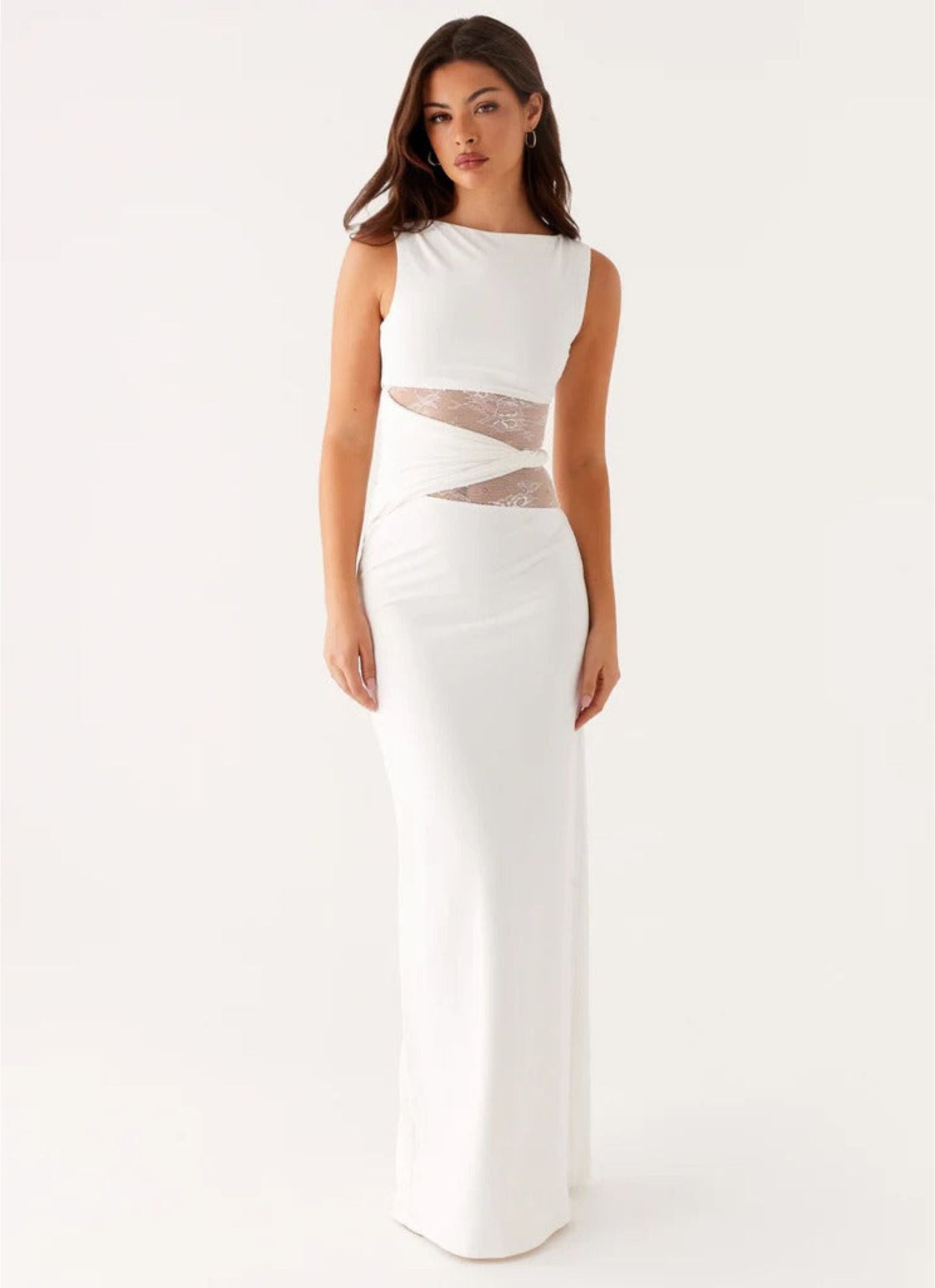 Freya | Figure-Hugging Maxi Dress with Subtle Cutouts and Lacing