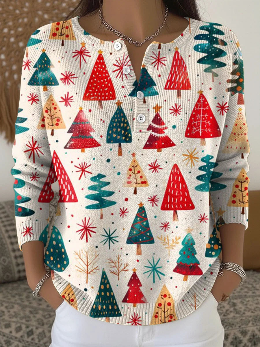 Eira - Christmas jumper with buttons