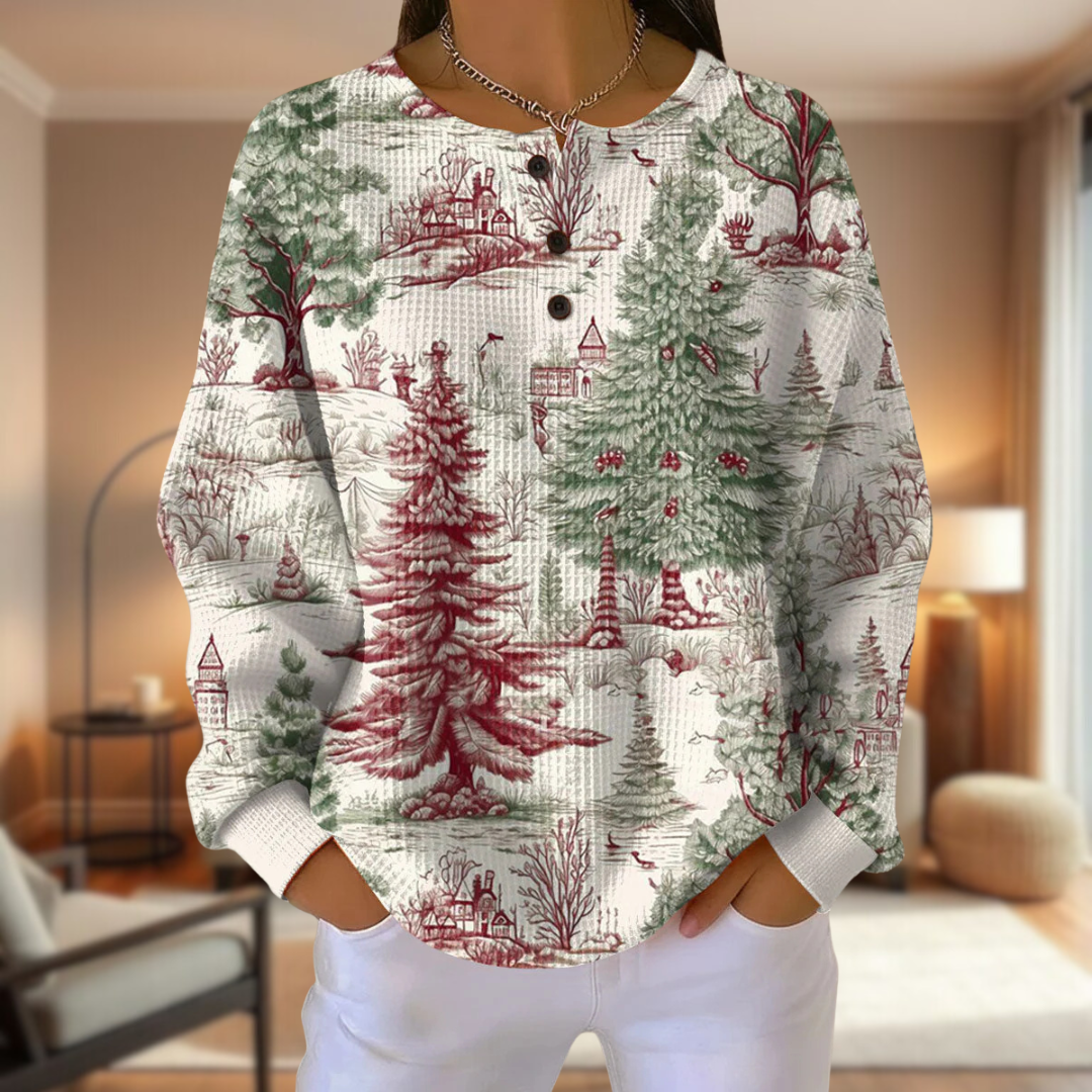 Ariana - Christmas Jumper with Buttons