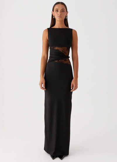 Freya | Figure-Hugging Maxi Dress with Subtle Cutouts and Lacing