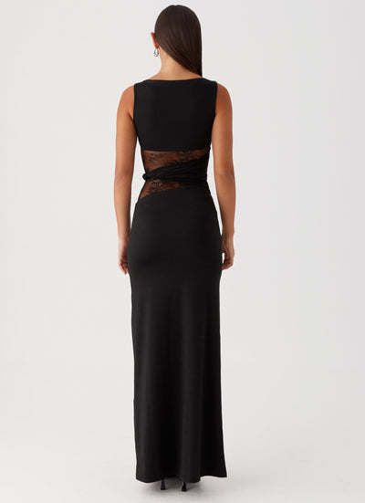 Freya | Figure-Hugging Maxi Dress with Subtle Cutouts and Lacing