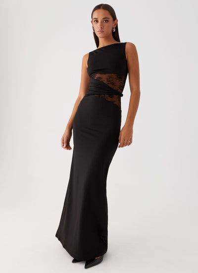 Freya | Figure-Hugging Maxi Dress with Subtle Cutouts and Lacing