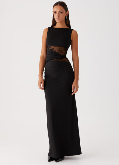 Freya | Figure-Hugging Maxi Dress with Subtle Cutouts and Lacing