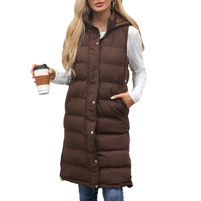 KUTSARA™ - Casual Sleeveless Hooded Long Vest