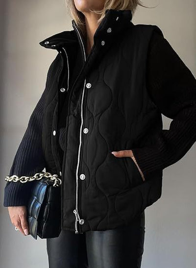DARCY™ - Chic Lightweight Button-Up Puffer Vest