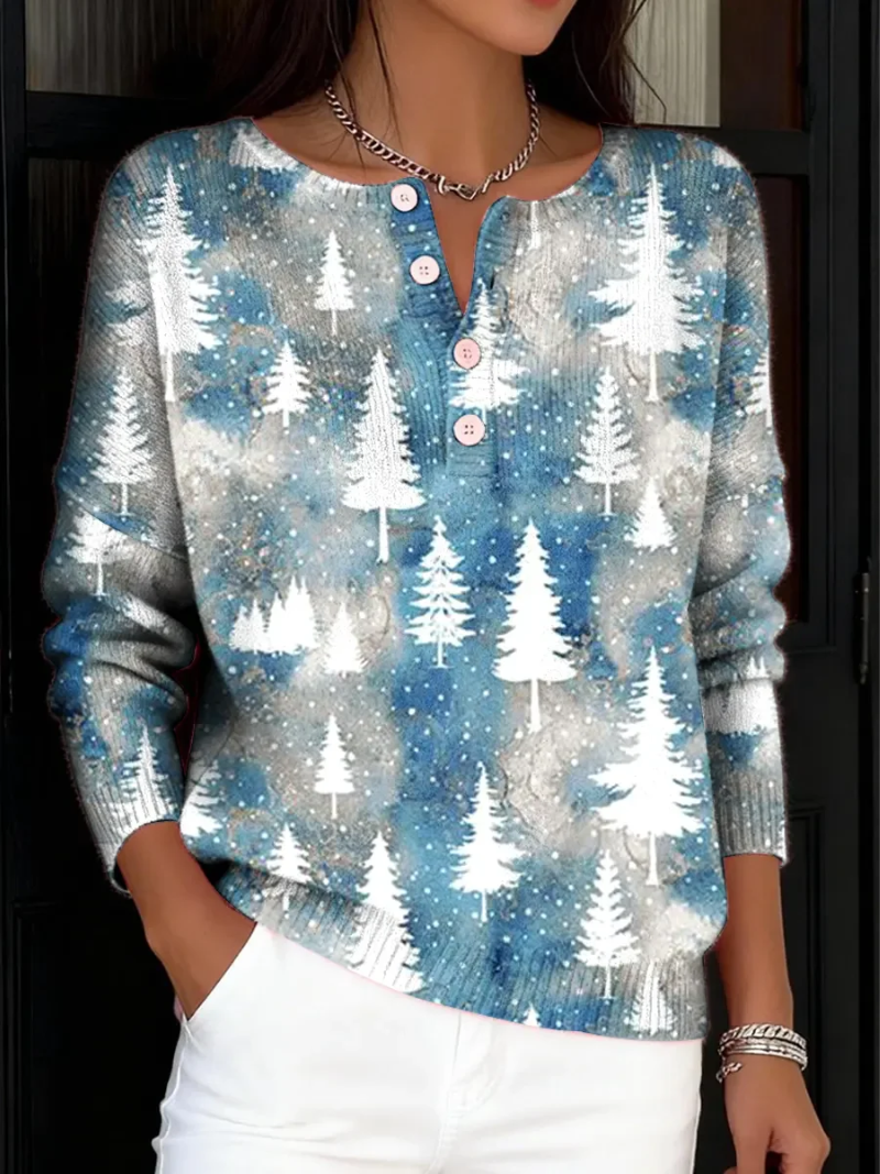 Ava – Christmas jumper with buttons