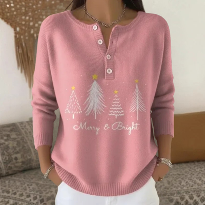 Violet - Christmas jumper with buttons