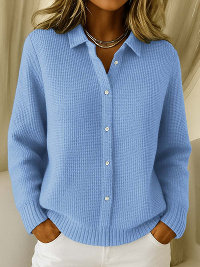 Isla – Stylish cardigan with collar and long sleeves